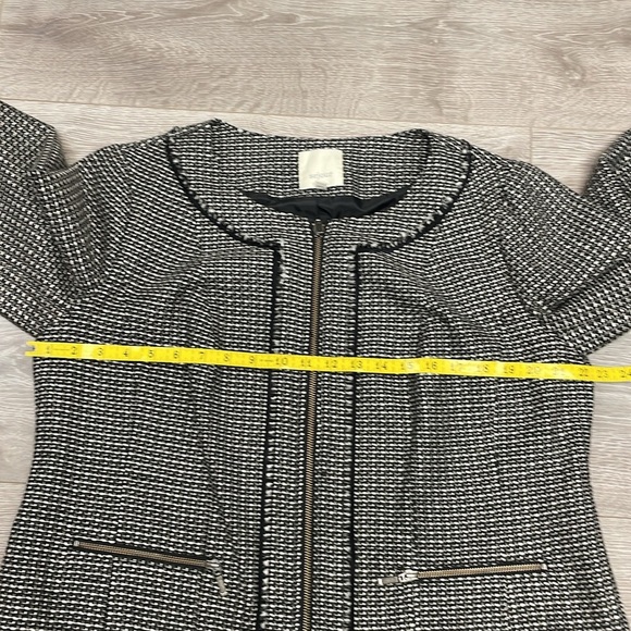 Sejour 3/4 Sleeve Zipper Front Tweed Jacket Blazer 14W - Picture 6 of 16